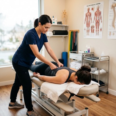 Sesión de fisioterapia